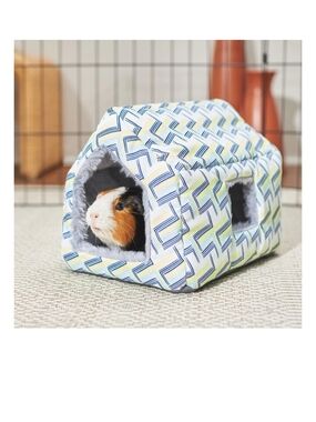 Plush Small Pet‎ Hideaway House in Blue & Yellow